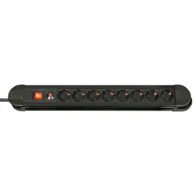 Lindy čierna / Predlžovací prívod / 8 zásuviek Schuko / vypínač / 3500 W (73104)