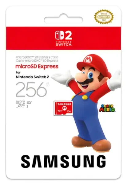 Samsung Nintendo Switch 2 microSDXC Express 256GB červená / Pamäťová karta / oficiálna licencia