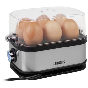 Princess 01.262046.01.001 varič vajec bez BPA, s odmerkou, indikátor strieborná, čierna; 01.262046.01.001