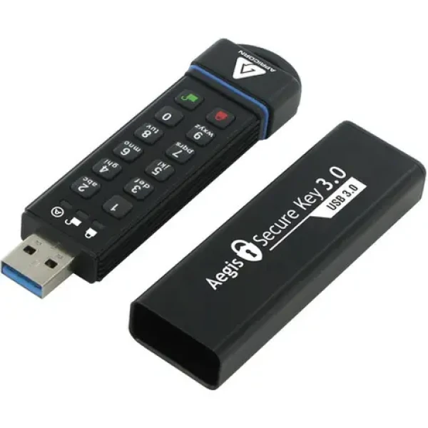 Apricorn Aegis Secure Key 60GB / Flash Disk / šifrovanie 256-it AES / USB 3.0 / IP68 / FIPS 140-2 Level 3 (ASK3-60GB)