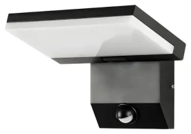 Immax MODERN čierna / Vonkajšie nástenné LED svietidlo / PIR čidlo / 18 W / 1278 lm / IP65 (08513L)