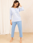 Regina 706 3/4 2XL-4XL Z25/26 dámske pyžamo modrá 3xl