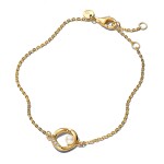 Pandora Pozlátený náramok s perlou a zirkónmi Essence Shine 563830C01 18 cm