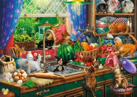 Trefl - Puzzle - Premium PLUS Tea Time: Rozverné mačiatka