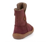 Dievčenské zimné barefoot topánky TEX SUEDE Bordeaux G3160250-1 - 33
