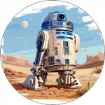 Jedlý papier Star Wars R2-D2 19,5 cm - Pictu Hap - Pictu Hap