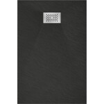 MEXEN/S - Hugo sprchová vanička SMC 100x90, čierna, krytka nerez 42709010-X