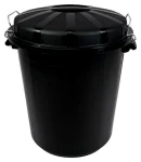Denox Industrial čierna / Nádoba na odpad / 70 l / plast PE-HD / bezpečnostné uzatváranie