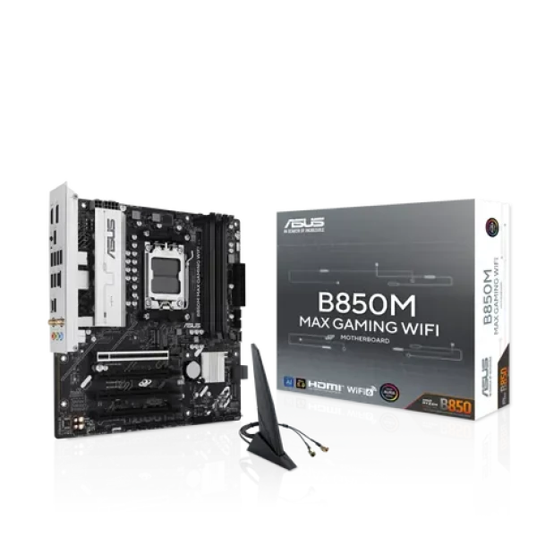 Asus B850 MAX GAMING WIFI / B850 / 4X DDR5 / 1x GLAN / Wi-Fi 6 / mATX (90MB1LL0-MVEAY0)