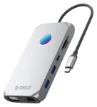 Orico USB-C hub 12v1 RGB (Orico-XCR-X2-GY-BP) / Dokovacia stanica / USB-C PD 100W / 3x USB-A 3.1 / HDMI 4K 30Hz / VGA (ORICO-XCR-X2-GY-BP)