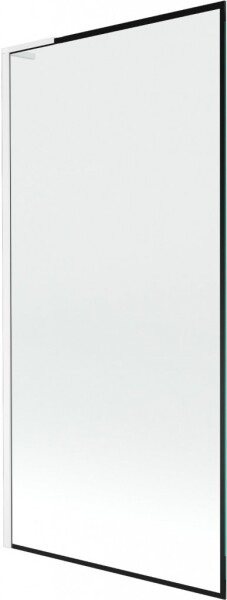 MEXEN/S - Next L vaňová zástena FIX 90 x 150, čierna vzor, biela 895-090-000-03-70-20