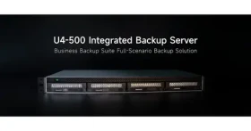 TerraMaster U4-500 / NAS / 1U Rack / 4X SATA HDD / SSD / Intel Core i3-1215U / 8GB DDR5 / 2x 10GbE / Diskless (U4-500)