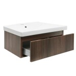 Kúpeľňová skrinka s umývadlom SAT Evolution 98x30x44,8 cm orech mat SATEVO100NAU1 SATEVO100NAU1