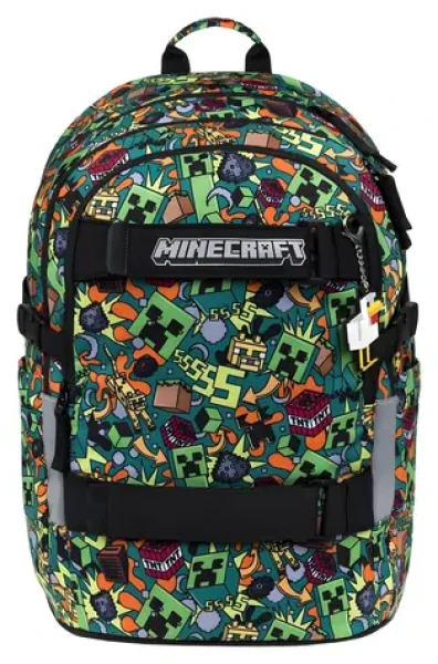 BAAGL Školský batoh Skate Minecraft Chaos / 3 komory / vodeodolný / YKK zipsy / od 3. triedy ZŠ