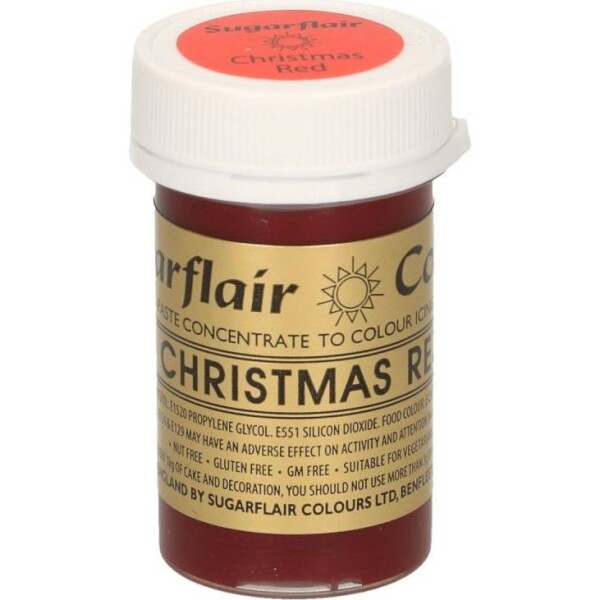 Gélová farba Christmas Red 25 g - Sugarflair - Sugarflair