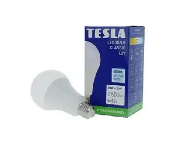 TESLA LED žiarovka BULB E27 20W / 2500lm / 4000K / denná biela (8596238004993)