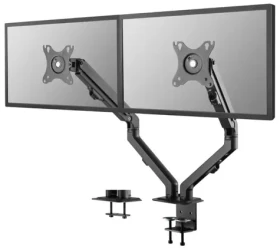 Neomounts FPMA-D650DBLACK čierna / Držiak displeja na stôl / 17-27" / svorka / VESA 100x100 / nosn. 2x7kg / 2 displeje (FPMA-D650DBLACK)
