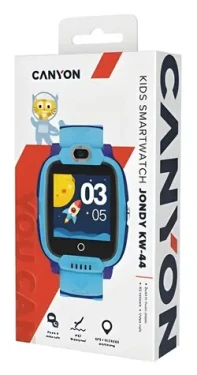 Canyon Jondy KW-44 modrá / Detské chytré hodinky / 1.44” displej / 4G video hovory / GPS tracking / fotoaparát (CNE-KW44BL)