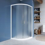 MEREO Mereo Kora sprchový set: R550, biely ALU, sklo Grape 90 cm, vanička, sifón CK35101ZN