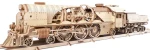 Ugears 3D drevené mechanické puzzle V-Express parná lokomotíva 4-6-2 s tendrem