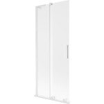 MEXEN/S - Velar L dvojkrídlová posuvná vaňová zástena 85 x 150, dekor, biela 896-085-003-31-20