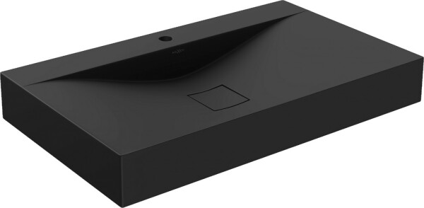 MEXEN - Poli umývadlo na dosku liaty mramor 1/O 80 x 48, čierna 23028071
