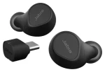 JABRA Evolve2 Buds UC USB-C čierna + bezdrôtová nabíjacia podložka / Bezdrôtové slúchadlá / Bluetooth 5.2 (20797-989-889)