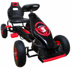 Mamido Go-kart G8 v červenom prevedení, detský go-kart s nafukovacími kolesami