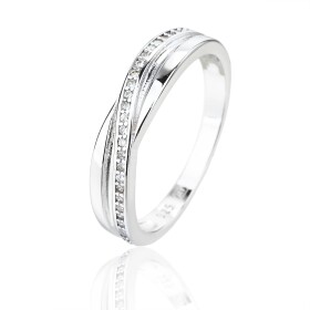 JVD Precízny strieborný prsteň so zirkónmi SVLR1299XJ6B 52 mm