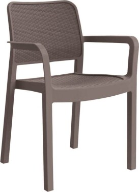 Allibert Fotele ogrodowe plastikowe SAMANNA - cappuchino