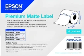 Epson Premium Matte Label 76x35 mm / Etikety / Kontinuálne role (C33S045418)