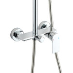 INVENA - Sprchový stĺp s batériou, Rikia, chróm AU-24-B01-G