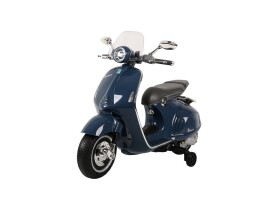 Mamido Detský elektrický skúter Vespa GTS tmavomodrý