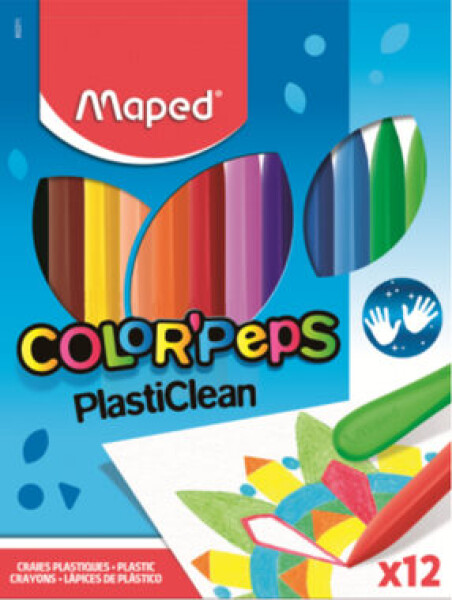 Maped Trojhranné plastové pastelky Color#39;Peps PlastiClean 12ks (24241)