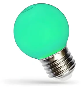 Spectrum LED gulička zelená / Žiarovka / E27 / 230V / 1W (WOJ+11796)