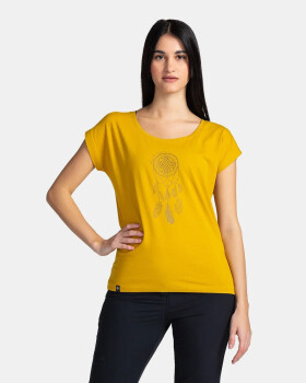 Dámske tričko ROANE-W Yellow Printed - Kilpi 38 žlutá s potiskem