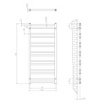 SAPHO - METRO DOS vykurovacie teleso 500x1100 čierna matná IR432TB
