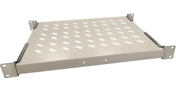 Lanview 19" 1U (RAS100WH) biela / Polica do racku / pevná / hĺbka 600 mm / nosnosť 50 kg (RAS100WH)