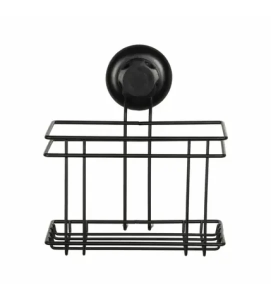 Compactor Bestlock Malá polička do kúpeľne čierna / bez vŕtania / až 6kg (RAN9776)