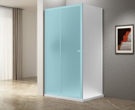 AQUALINE - UGGA bočná stena, 900, sklo Brick, biela AWP90