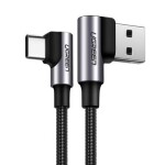 Ugreen US176 Kábel USB-A (M) - USB-C (M) 1m čierna / uhlový (6957303828562)