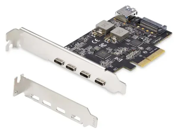 StarTech PCIe karta USB-C 5 portov čierna / Radič USB / PCI Express / USB 3.2 Gen 2 10 Gbps / čipset ASMedia ASM3142 (PS4C3IA3-USB-C-CARD)