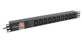 Lanberg PDU čierna / Zásuvková lišta do racku / 1U / 7x IEC C13 / 10 A / 2 m (PDU-10I-0200-IEC-BK)