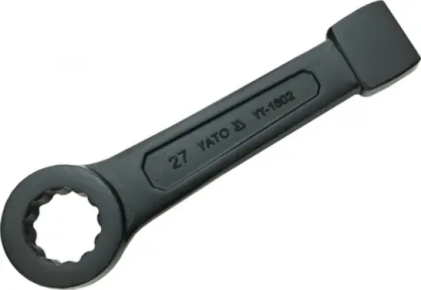 YATO Kľúč maticový očkový rázový 27 mm / Kľúč maticový očkový rázový / AS-DRIVE / CrV oceľ / 185 mm (YT-1602)