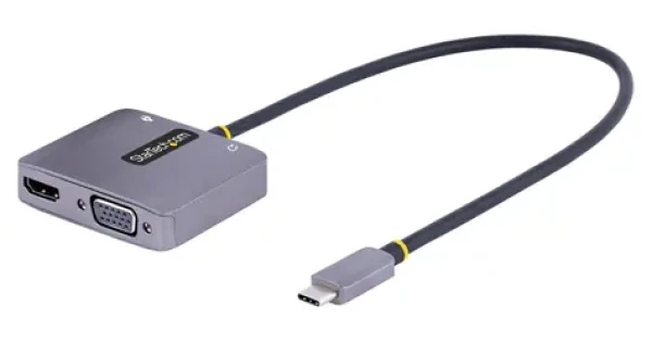 StarTech adaptér USB-C na HDMI sivá / Adaptér / 4K / 100W PD / Audio 7.1 (122-USBC-HDMI-4K-VGA)