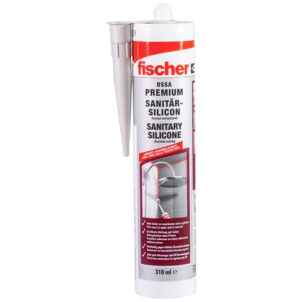 Fischer DSSA sanitárny silikón Farba priehľadná 053100 310 ml; 053100