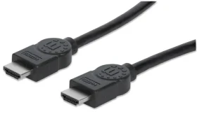 Manhattan HDMI kábel s ethernetom HDMI-HDMI 1m / tienený / čierna (323192)