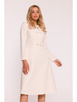 Šaty s mašľou S414 slonovinová kosť - Stylove XL
