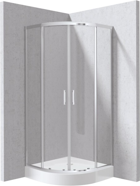 DEANTE - Funkia Evo štvrťkruhový kút s vaničkou, 90x90 cm KYPZ0099P