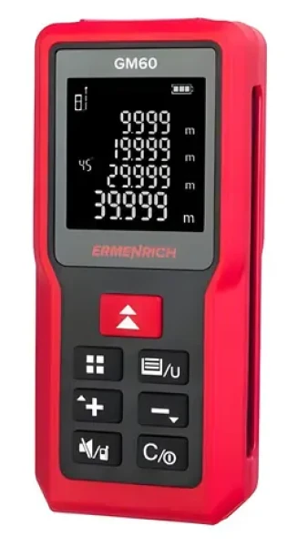 Ermenrich Reel GM60 / Laserový diaľkomer / Vzdialenosť / Uhol / Plocha / Objem (81419)